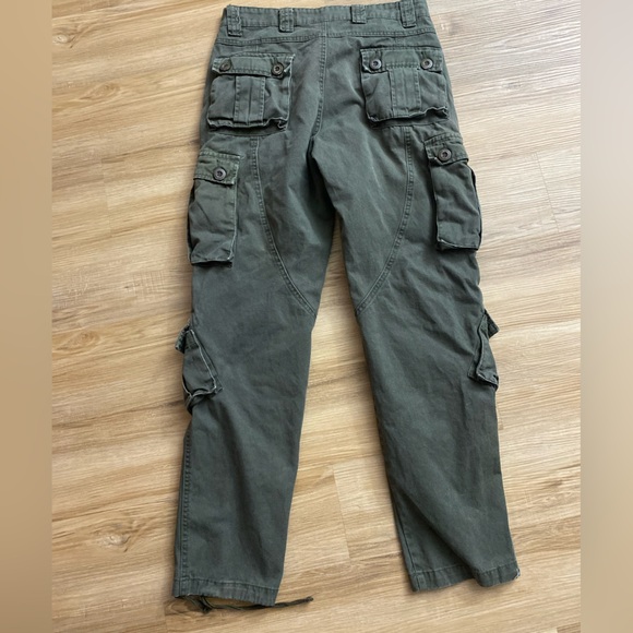 ❤️❤️Vintage U.S. Army Ultra High Waisted Semi-distressed Cargo Wide Leg Pants - Picture 7 of 12